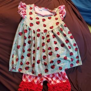 🐞 Ladybug shorts set